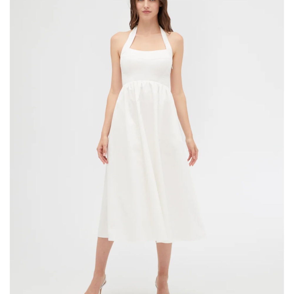 Hill House White Fleur Halter Dress